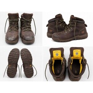 CAT Caterpillar Mae Waterproof Steel Toe Work Boots Women’s 8.5W Brown P91011 EH